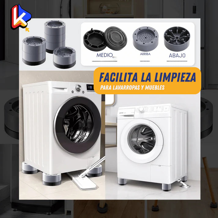 Soportes Antivibración Para Muebles Y Lavarropas